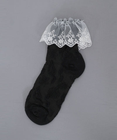 Lace Frill Crew Socks