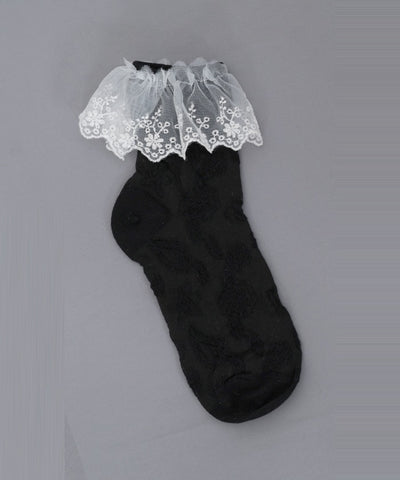 Lace Frill Crew Socks