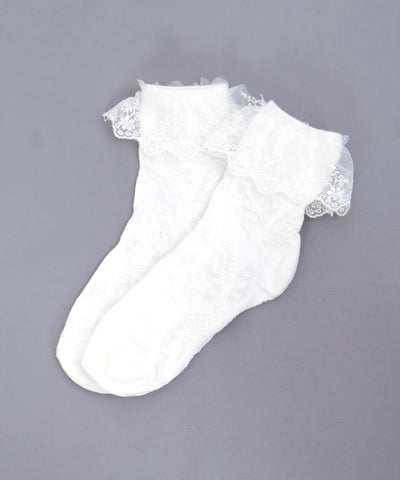 Lace Frill Crew Socks