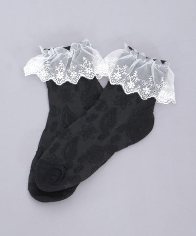 Lace Frill Crew Socks