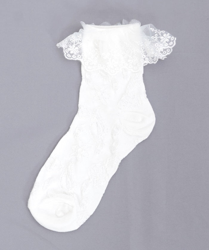 Lace Frill Crew Socks