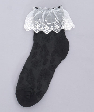 Lace Frill Crew Socks