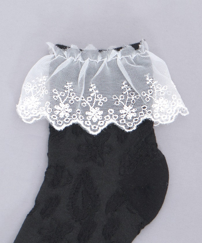 Lace Frill Crew Socks