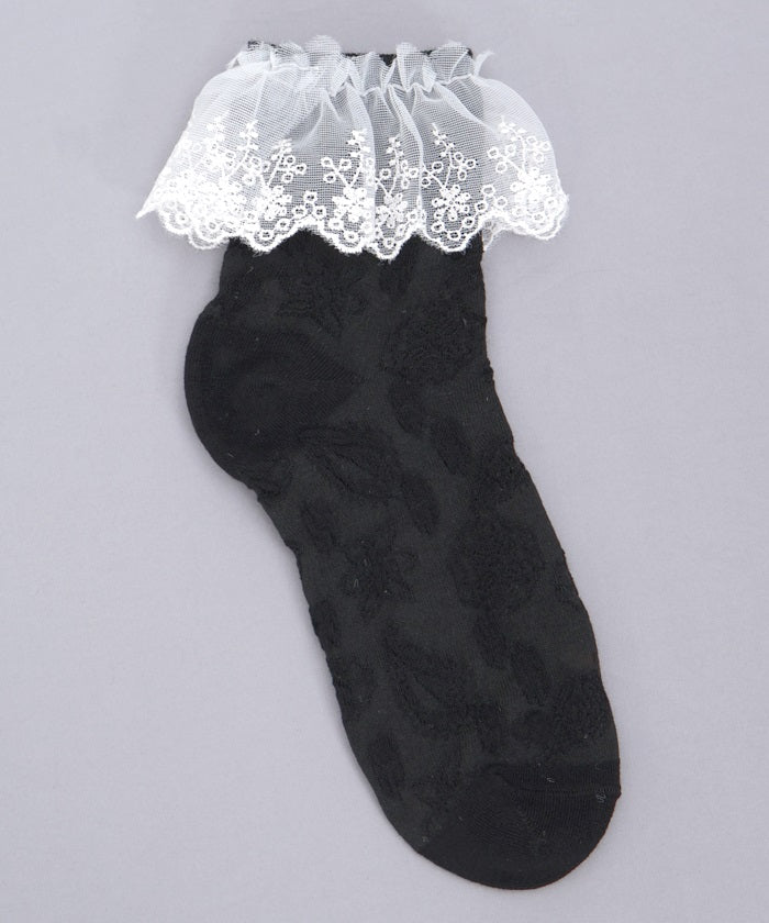 Lace Frill Crew Socks