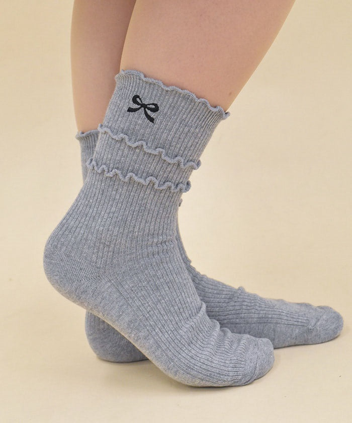 Ribbon Embroidery Socks