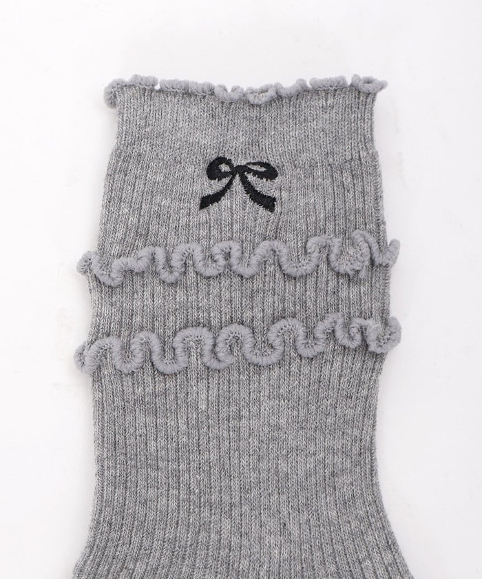 Ribbon Embroidery Socks