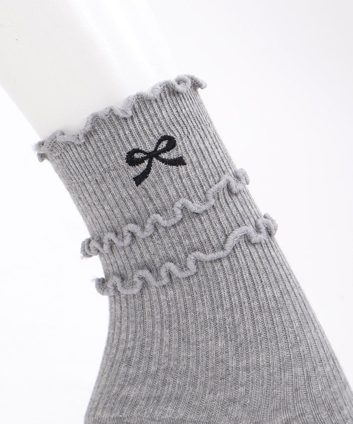 Ribbon Embroidery Socks