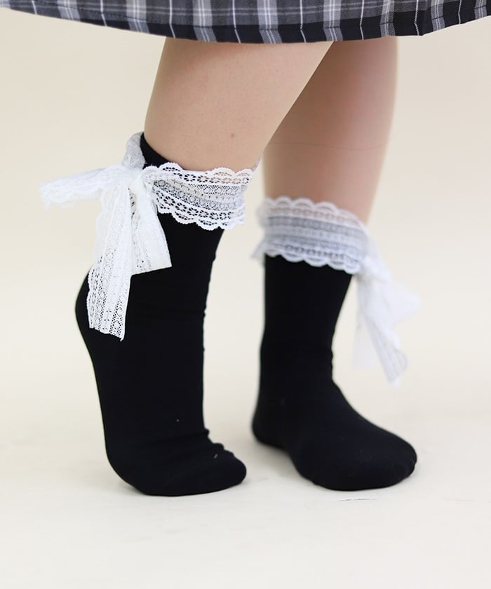 Lace Ribbon Socks – axes femme from JAPAN