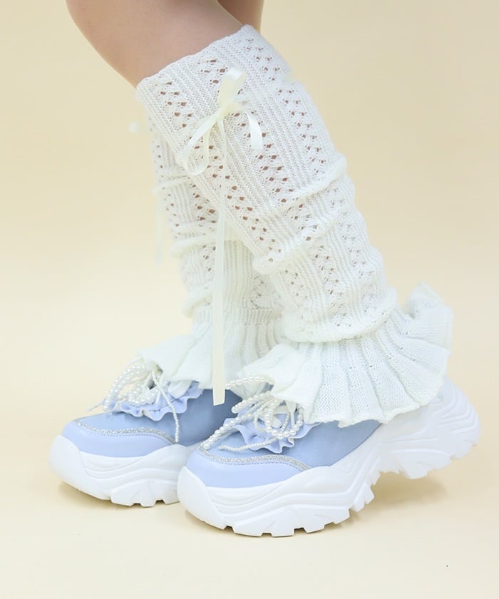 Openwork Knit Loose Leg Covers