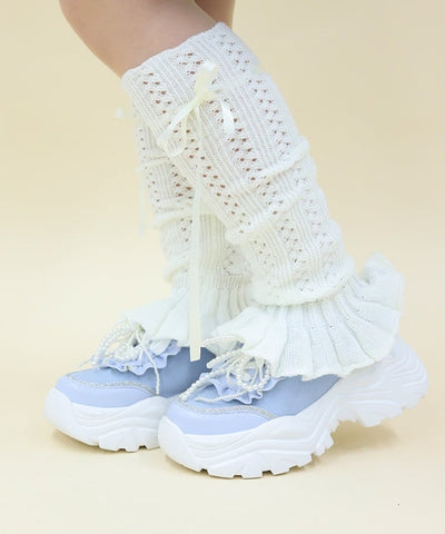 Openwork Knit Loose Leg Covers