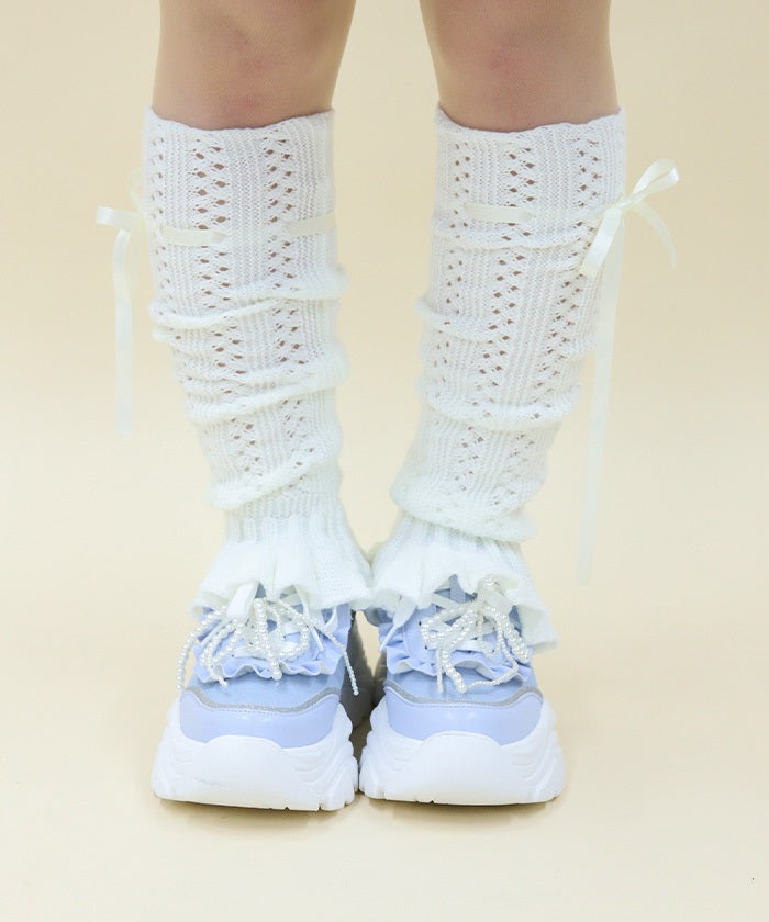 Openwork Knit Loose Leg Covers