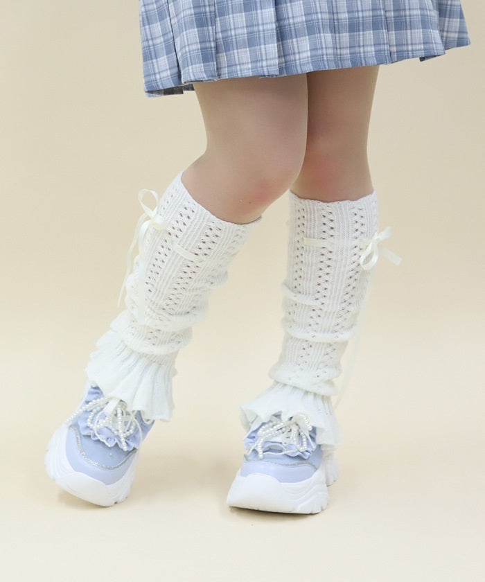Openwork Knit Loose Leg Covers