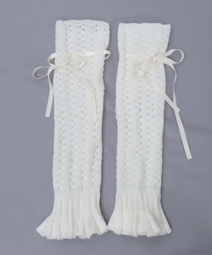 Openwork Knit Loose Leg Covers