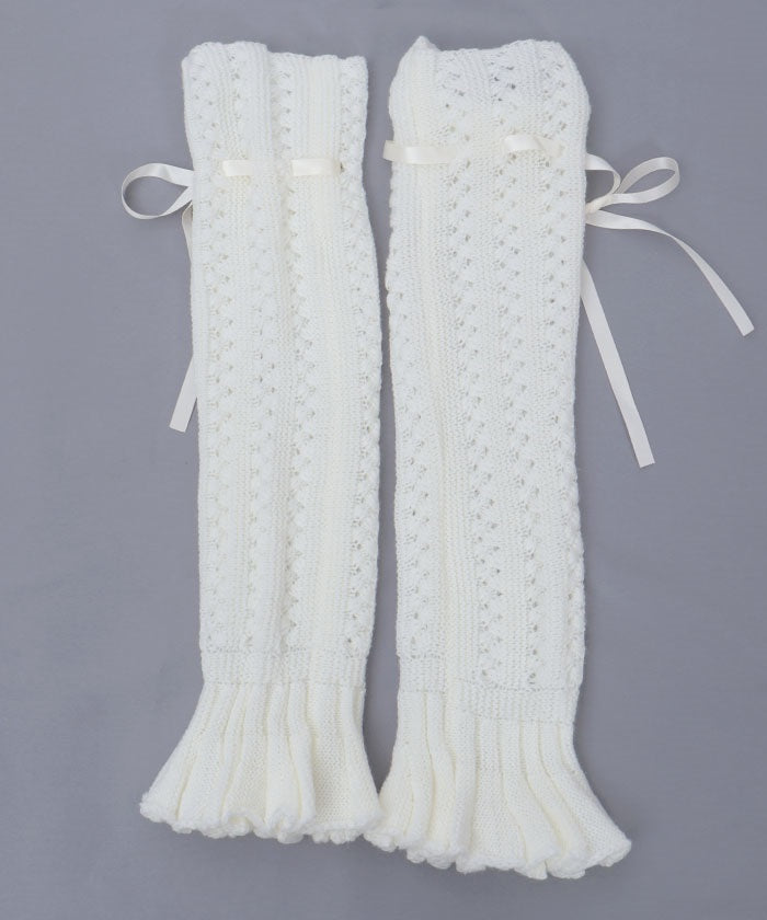 Openwork Knit Loose Leg Covers