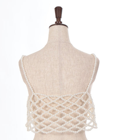 Diamond Knit Pearl Bustier