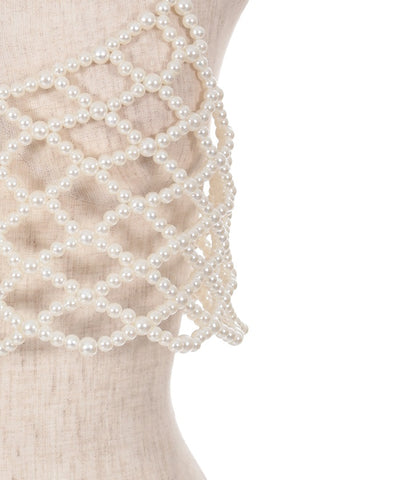 Diamond Knit Pearl Bustier