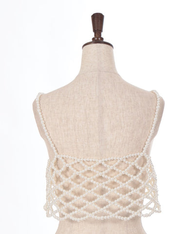 Diamond Knit Pearl Bustier