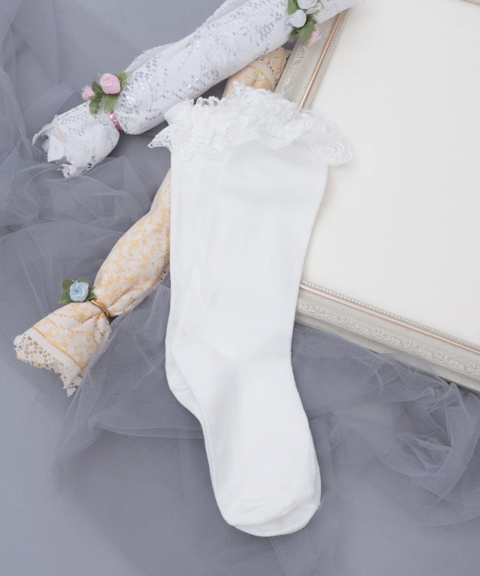 Lace Frill High Socks