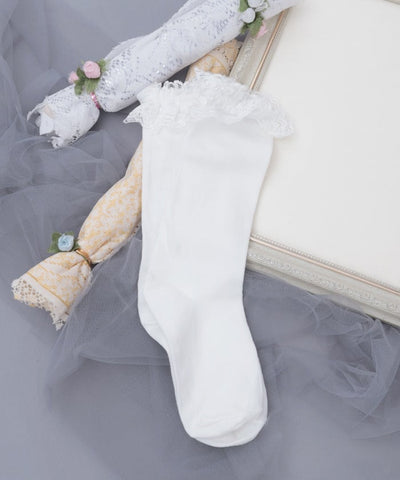 Lace Frill High Socks