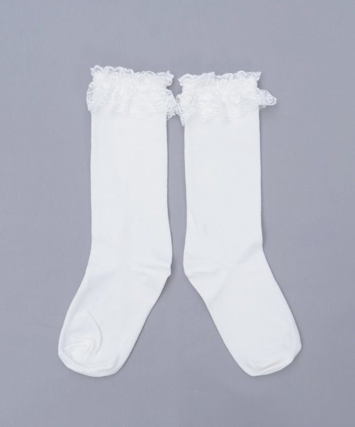 Lace Frill High Socks