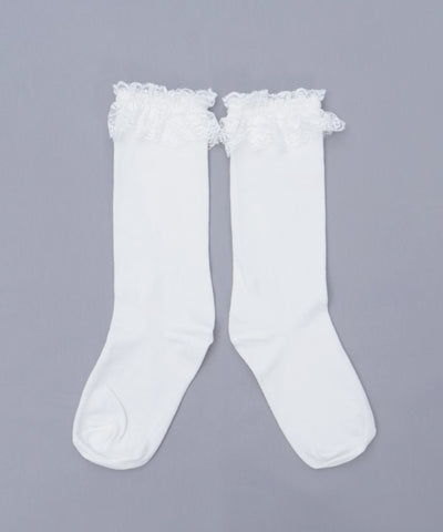 Lace Frill High Socks