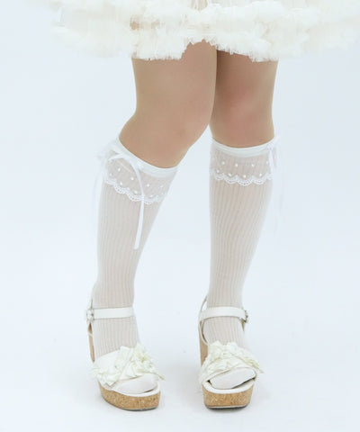 Lace Ribbon Socks
