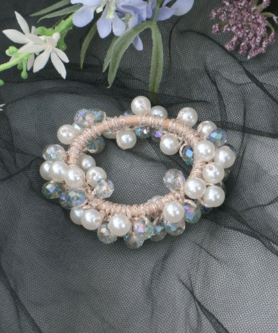 Beads & Pearl Jingling Hair Elastics