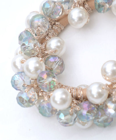 Beads & Pearl Jingling Hair Elastics