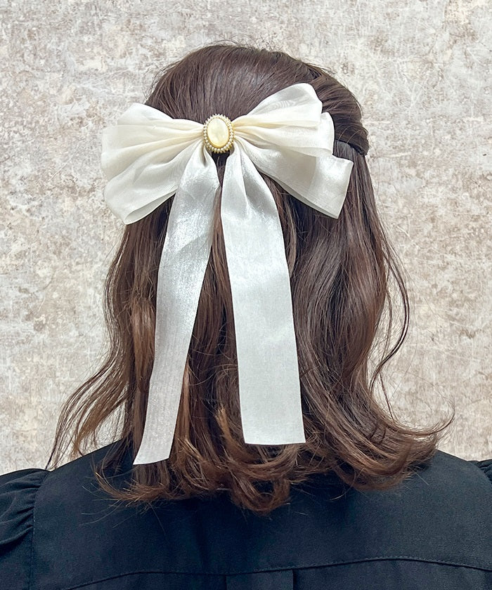 Shiny Ribbon Barrette Clip