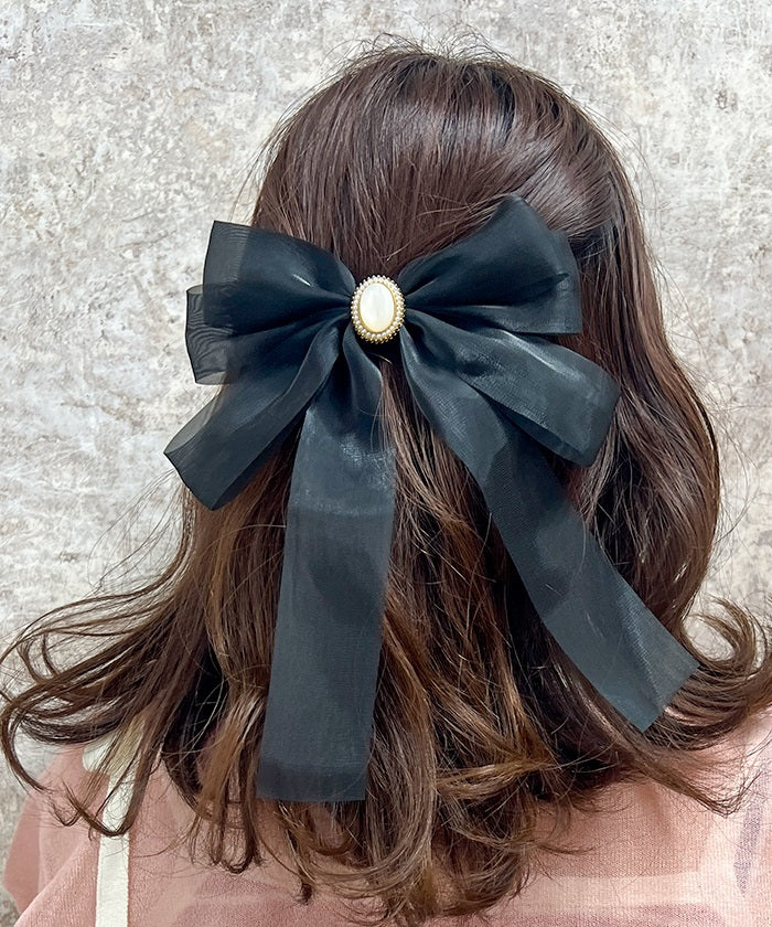 Shiny Ribbon Barrette Clip