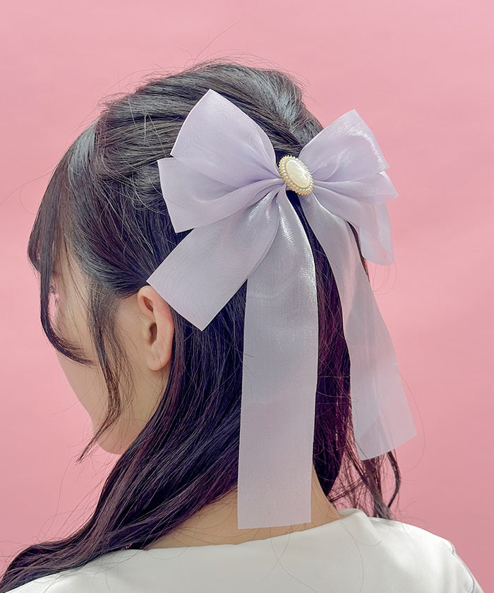 Shiny Ribbon Barrette Clip