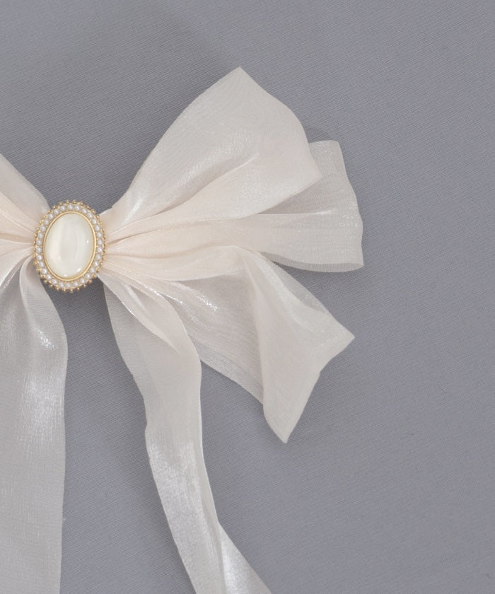 Shiny Ribbon Barrette Clip