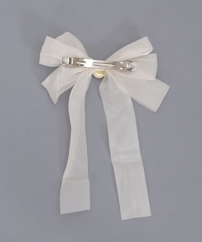 Shiny Ribbon Barrette Clip