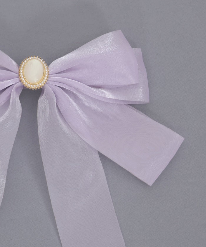 Shiny Ribbon Barrette Clip