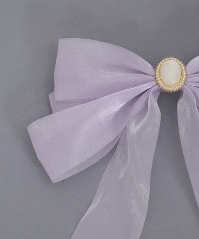 Shiny Ribbon Barrette Clip