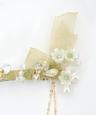 Lily of the Valley Ribbon Barrette Clip