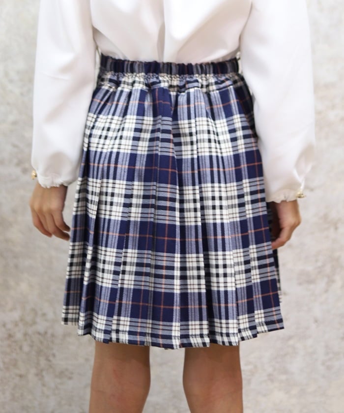 Lamé Embroidery Color Scheme Plaid Skort