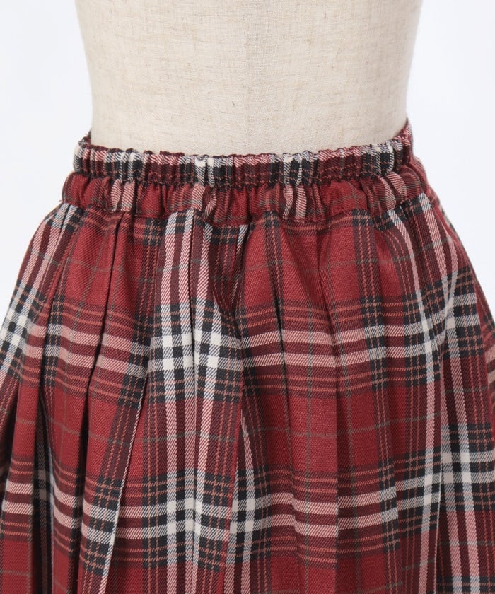 Lamé Embroidery Color Scheme Plaid Skort