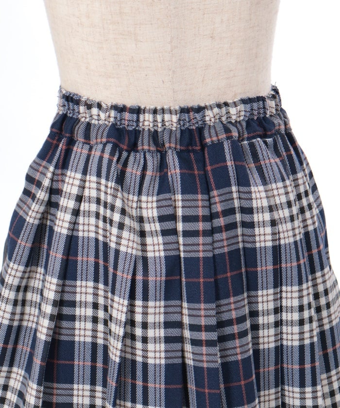 Lamé Embroidery Color Scheme Plaid Skort