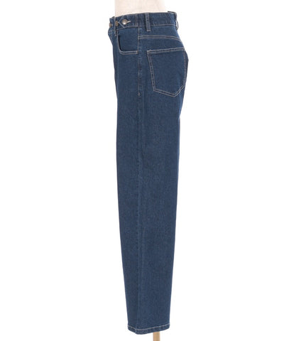 Denim Pants with Adjustment Buttons