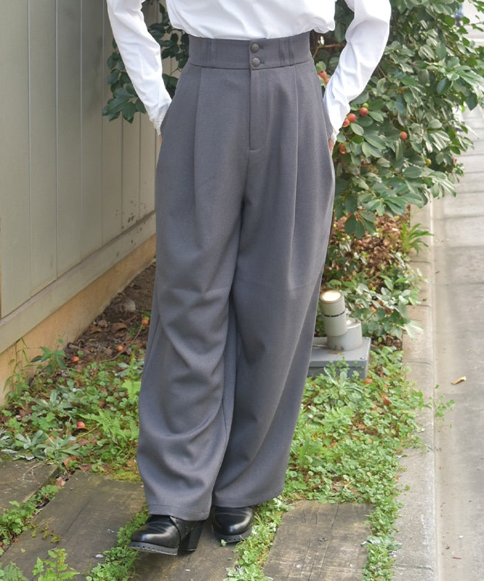 Two Tuck Semi Wide Pants