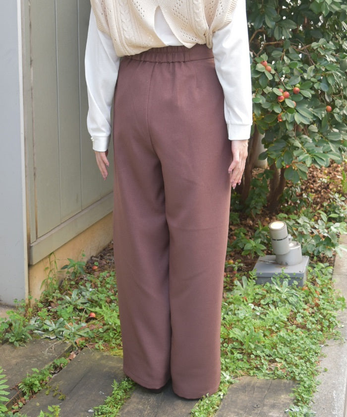 Two Tuck Semi Wide Pants