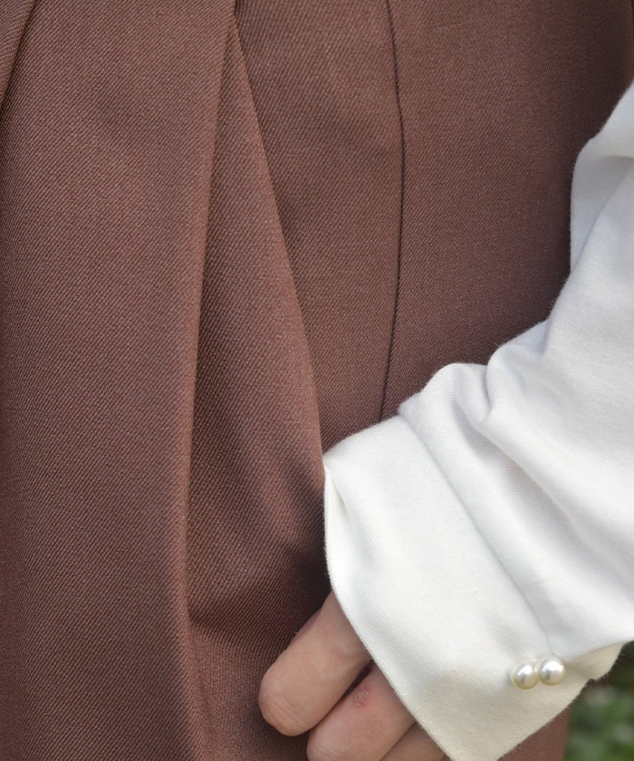 Two Tuck Semi Wide Pants