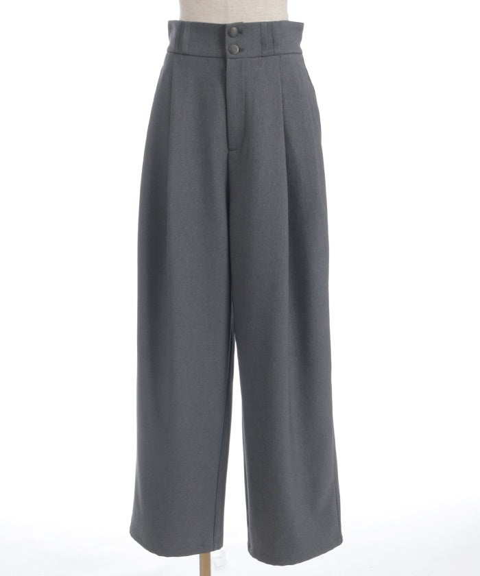 Two Tuck Semi Wide Pants