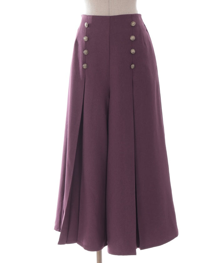 Row Buttons Classical Wide Pants