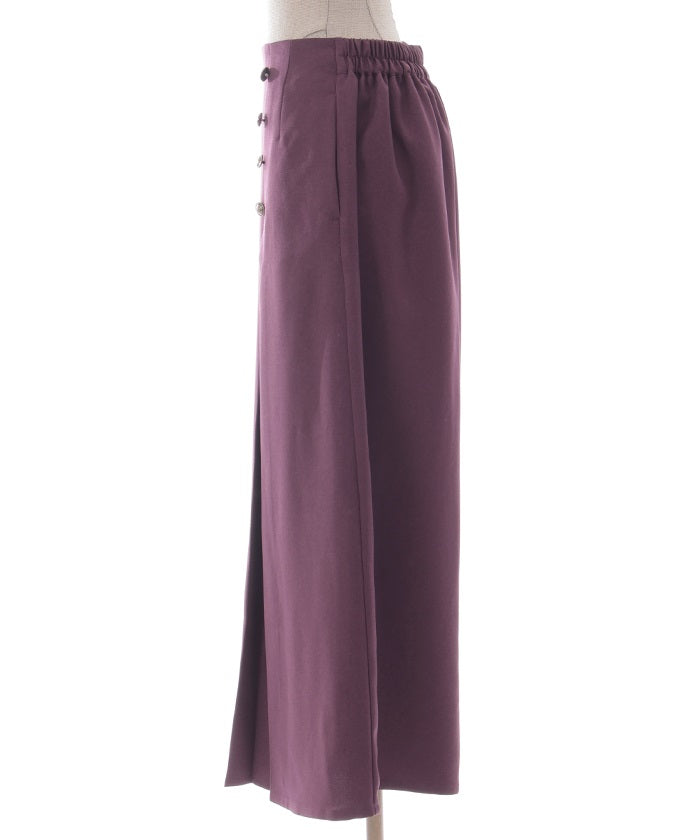 Row Buttons Classical Wide Pants