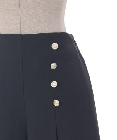 Row Buttons Classical Wide Pants