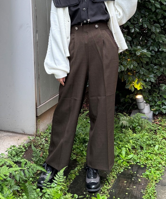 Check Pattern Wide Pants – axes femme from JAPAN
