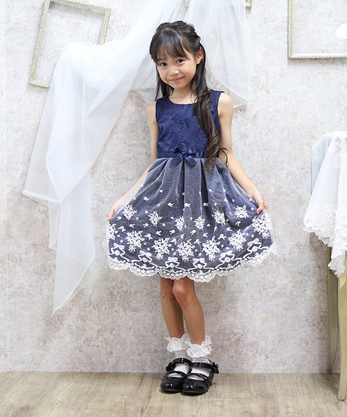 Ribbon & Flower Lace Dress