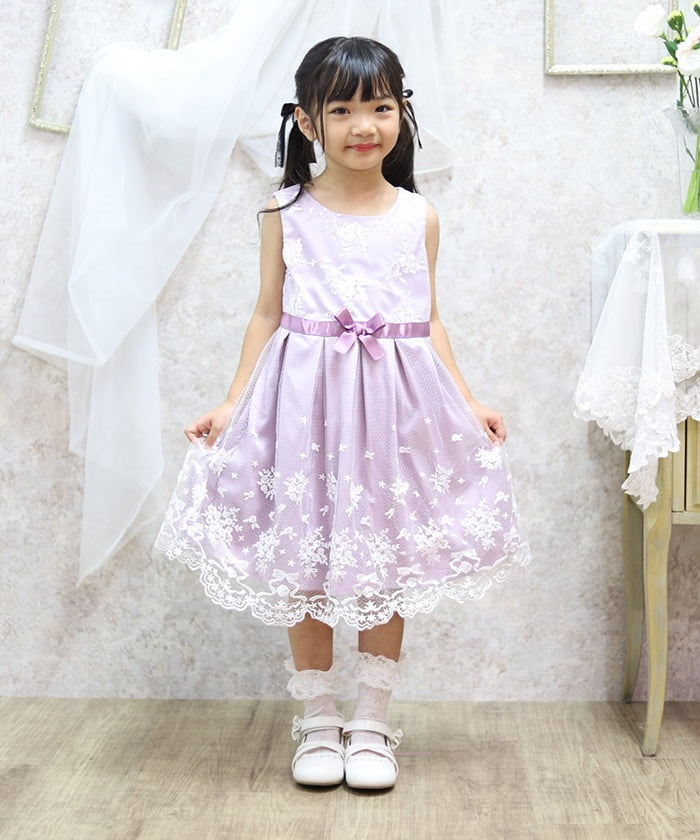 Ribbon & Flower Lace Dress